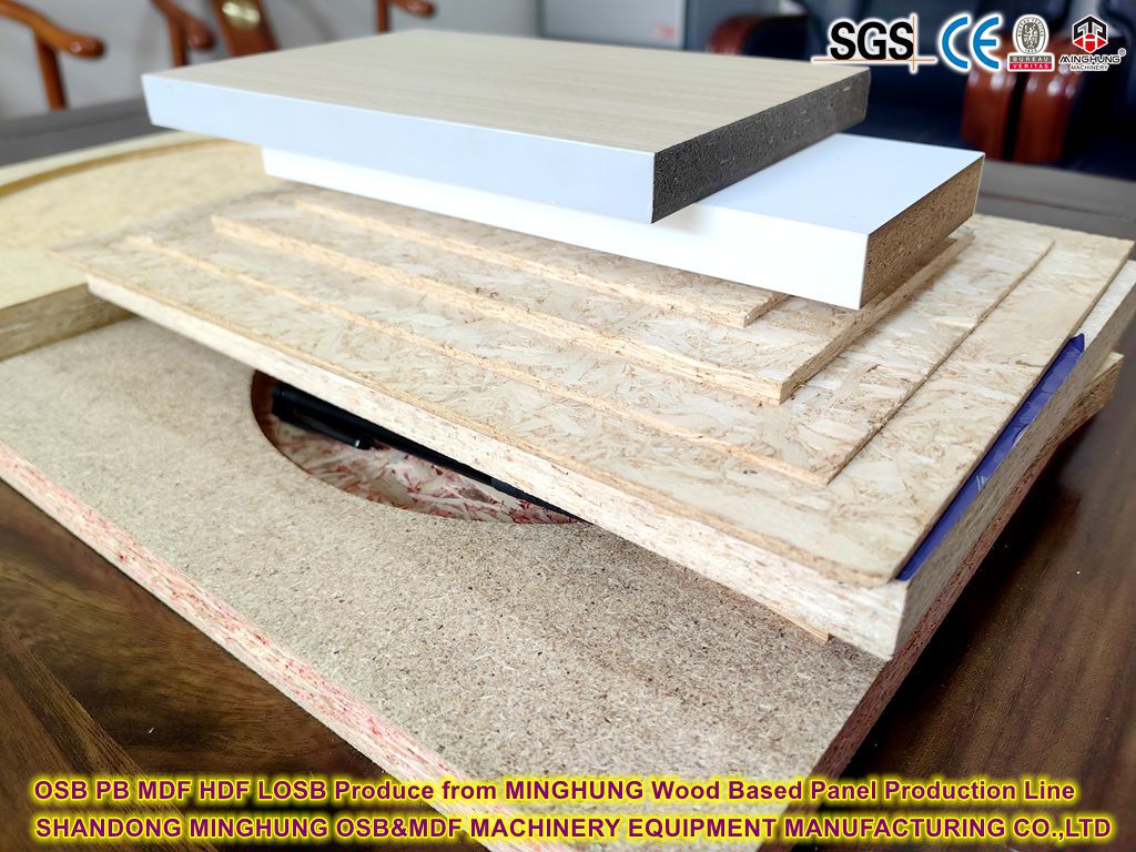 OSB PB MDF HDF LOSB Produce from MINGHUNG Wood Based Panel Production Line OSB PB MDF HDF LOSB Produce from MINGHUNG Wood Based Panel Production Line