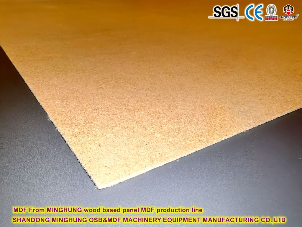 3mm 5mmMDF From MINGHUNG wood based panel MDF production line