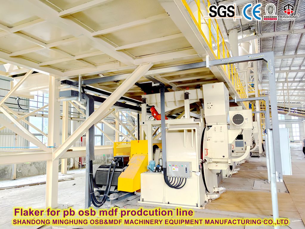 Flaker for pb osb mdf prodcution line