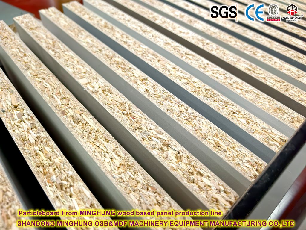 Particleboard From MINGHUNG wood based panel chipboard production line