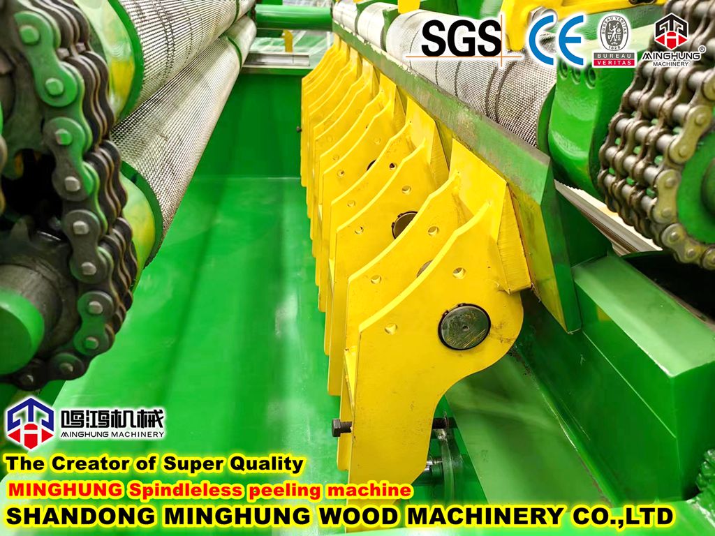 hydraulic knife holder for peeling machine