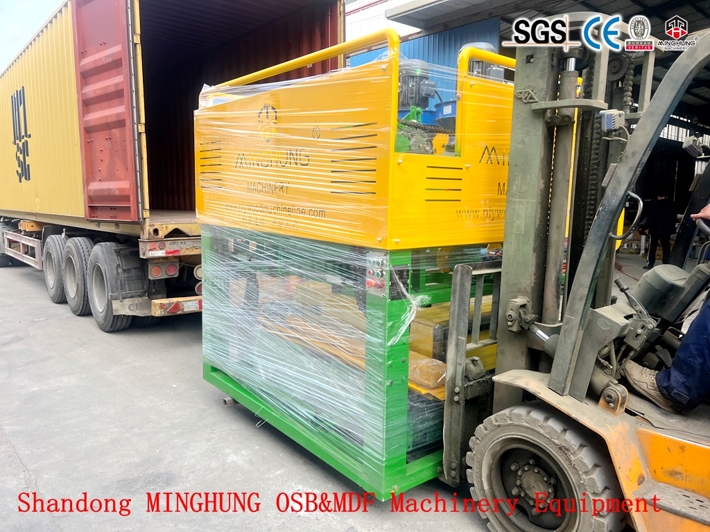 Delivery of plywood machinery