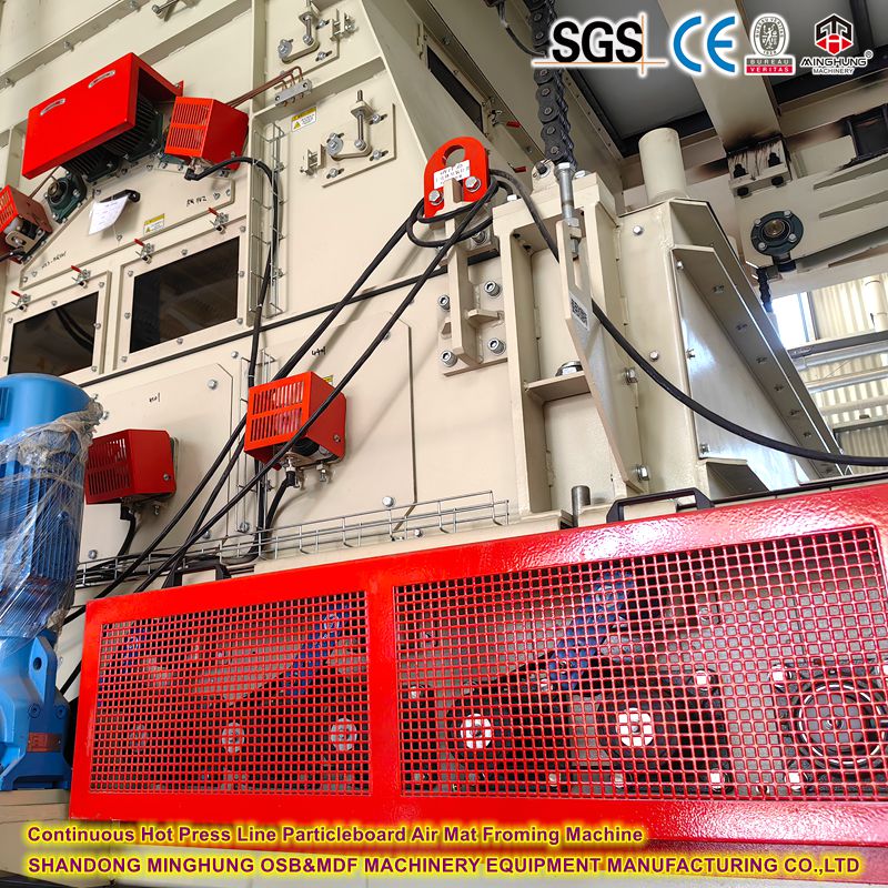 MINGHUNG Continuous Hot Press Line Particleboard Air Mat Froming Machine