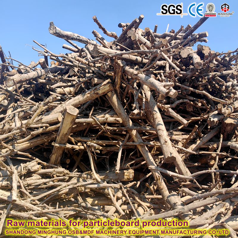 Raw materials for particleboard production