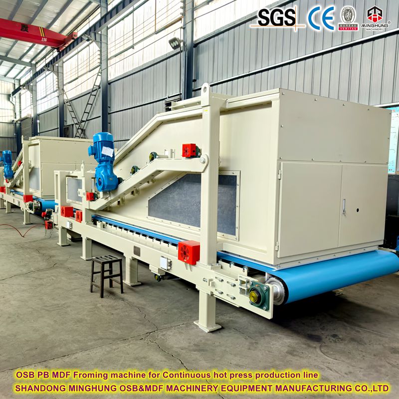 OSB PB MDF Froming machine for MINGHUNG Continuous hot press production line