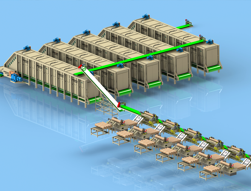 OSB machine -peeling machine and silo