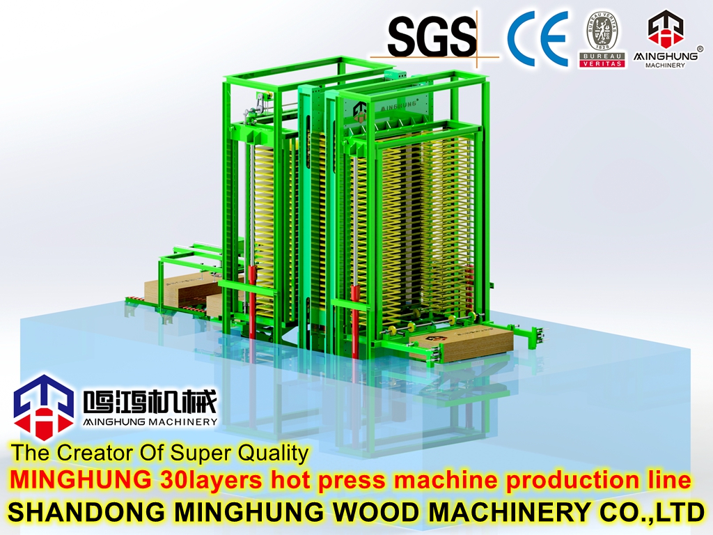 China MINGHUNG Hot press for plywood production