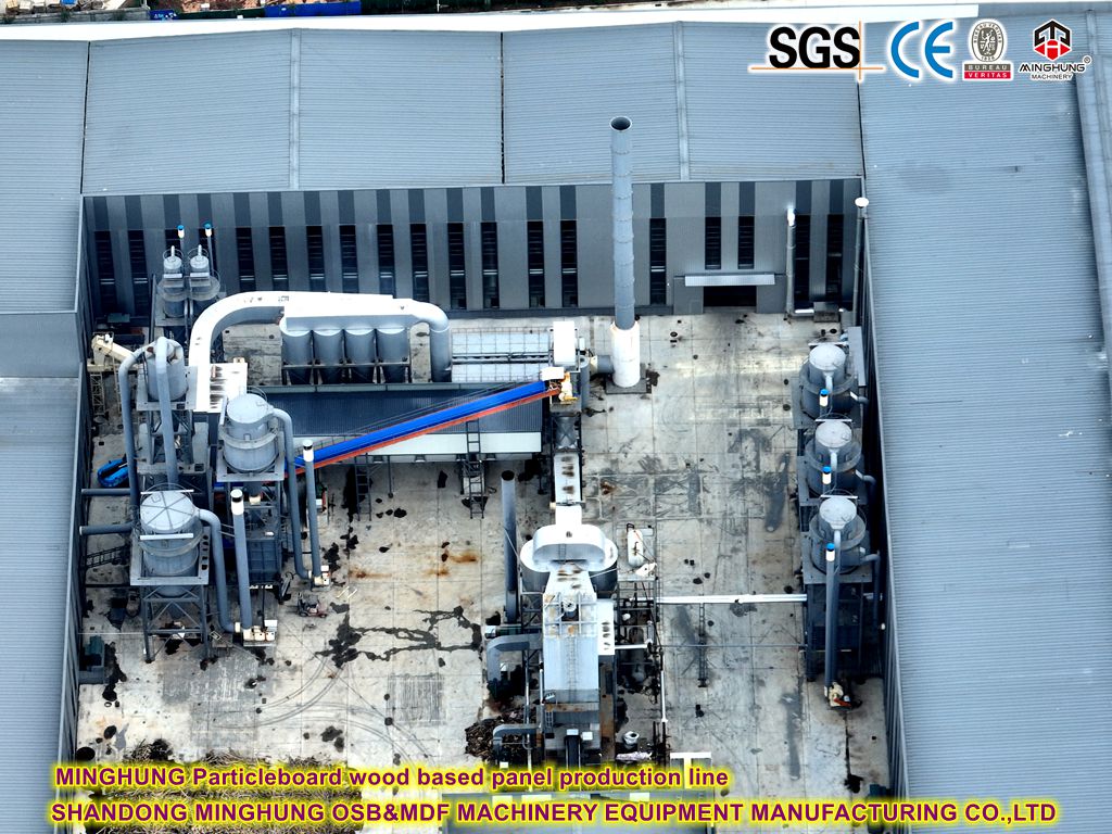 Particleboard wood based panel production line