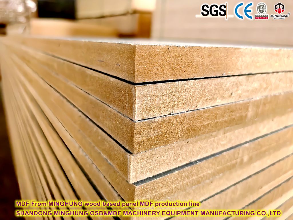 MDF From MINGHUNG wood based panel MDF production line