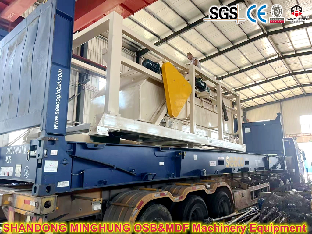 Mat forming line for making OSB