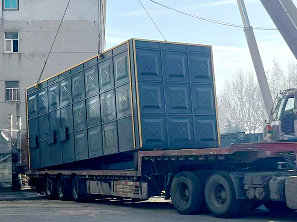 Delivery of heat transfer oil boiler