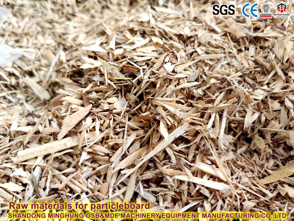 Raw materials for particleboard