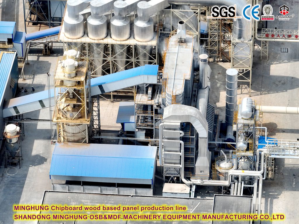 Particleboard wood based panel production machine line
