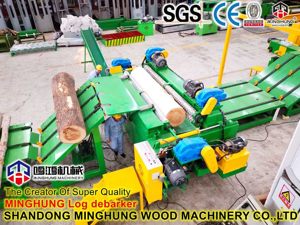 plywood debarking machine