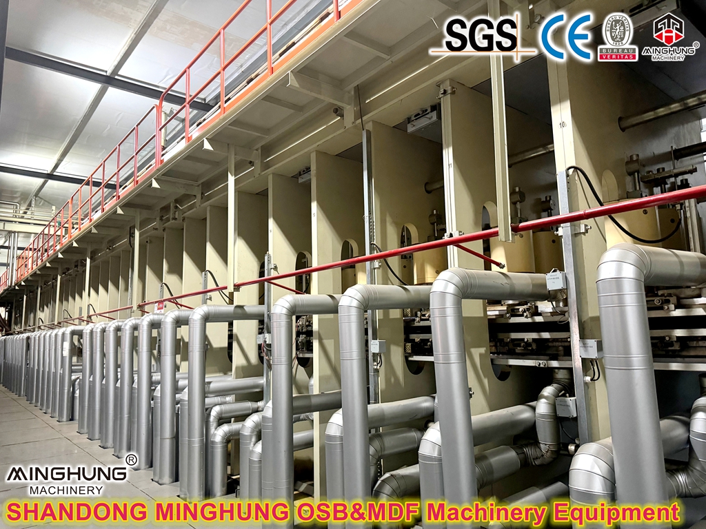 China MINGHUNG Continuous hot press for making OSB MDF Chipboard