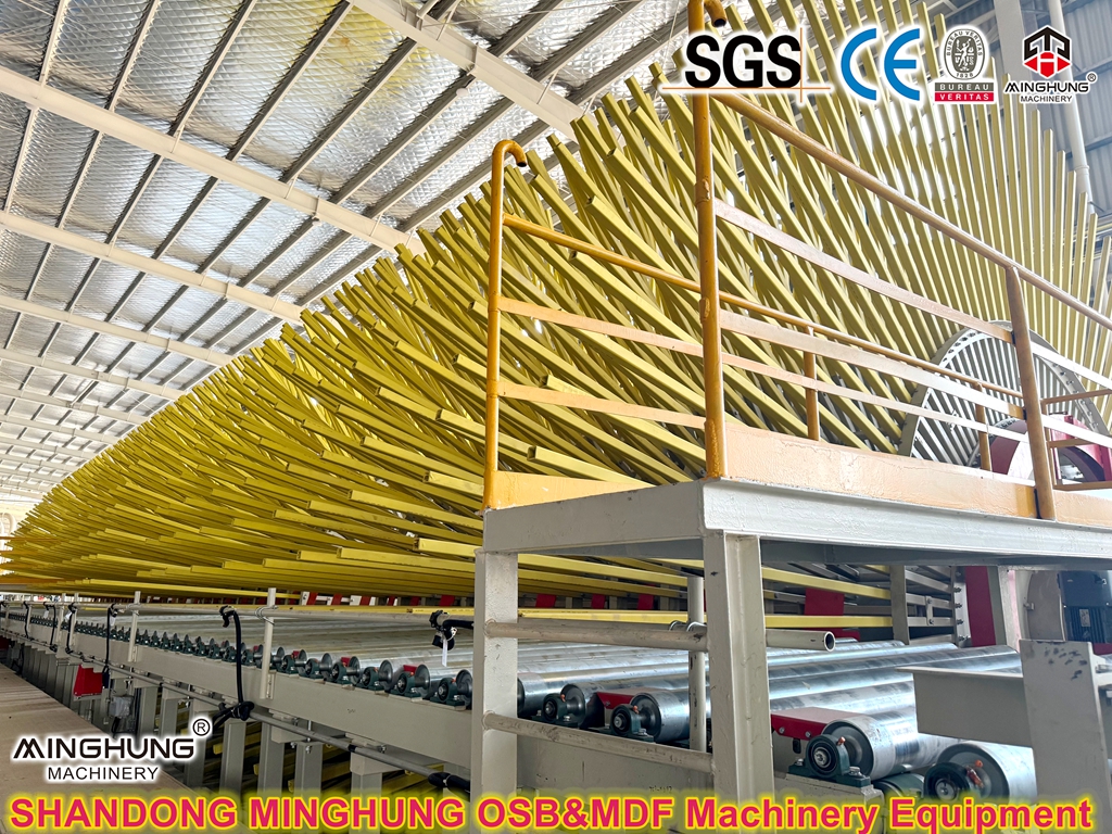 Board drying rack after hot press machine