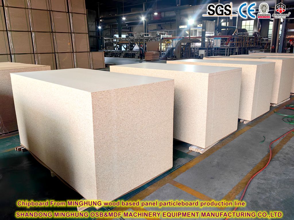 Chipboard From MINGHUNG wood based panel particleboard production line making