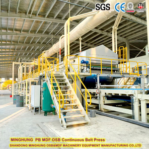 Particleboard continuous hot press PLC control system