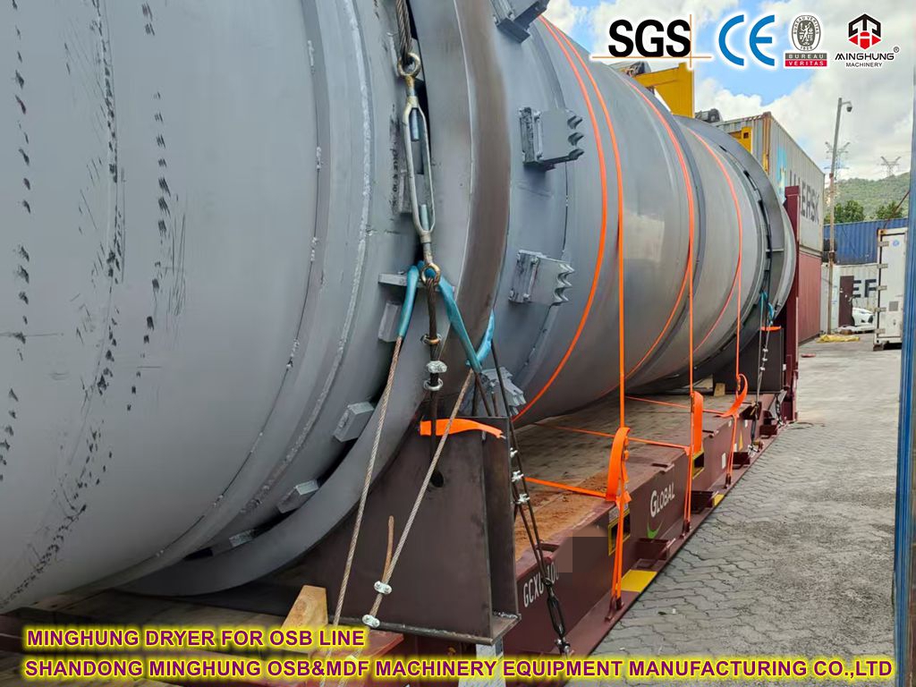 Rotary drum dryer for OSB MDF Particle board production