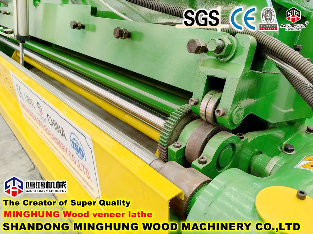 minghung veneer lathe with automatic adjust thickness device