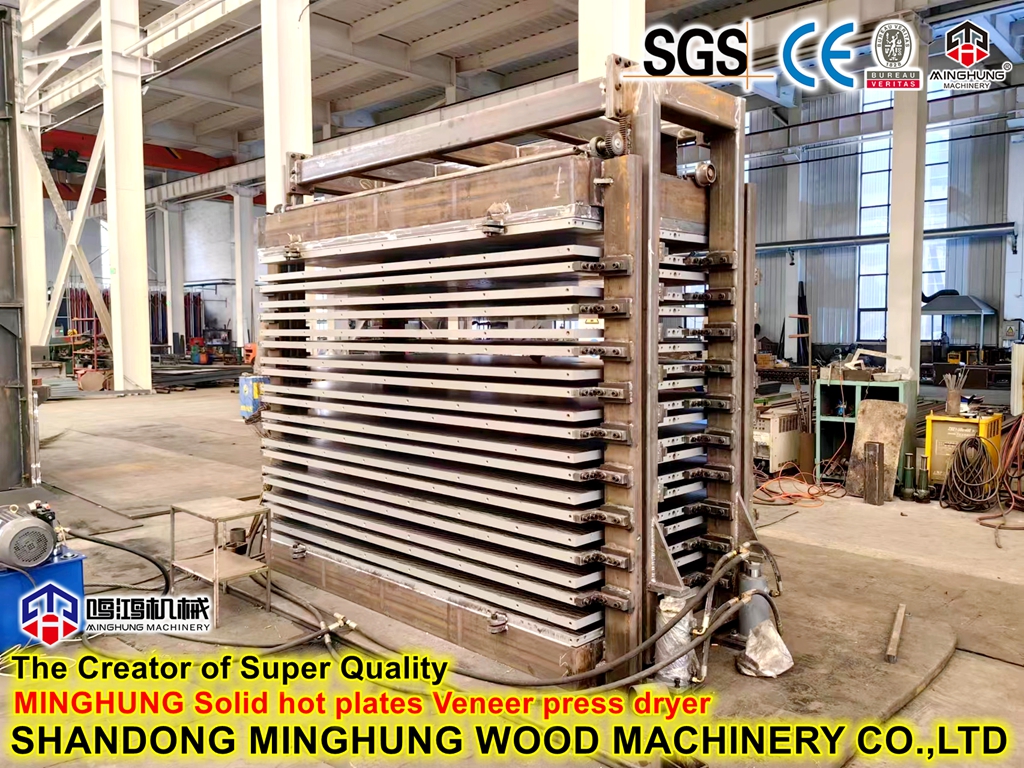 solid hot plates veneer press dryer